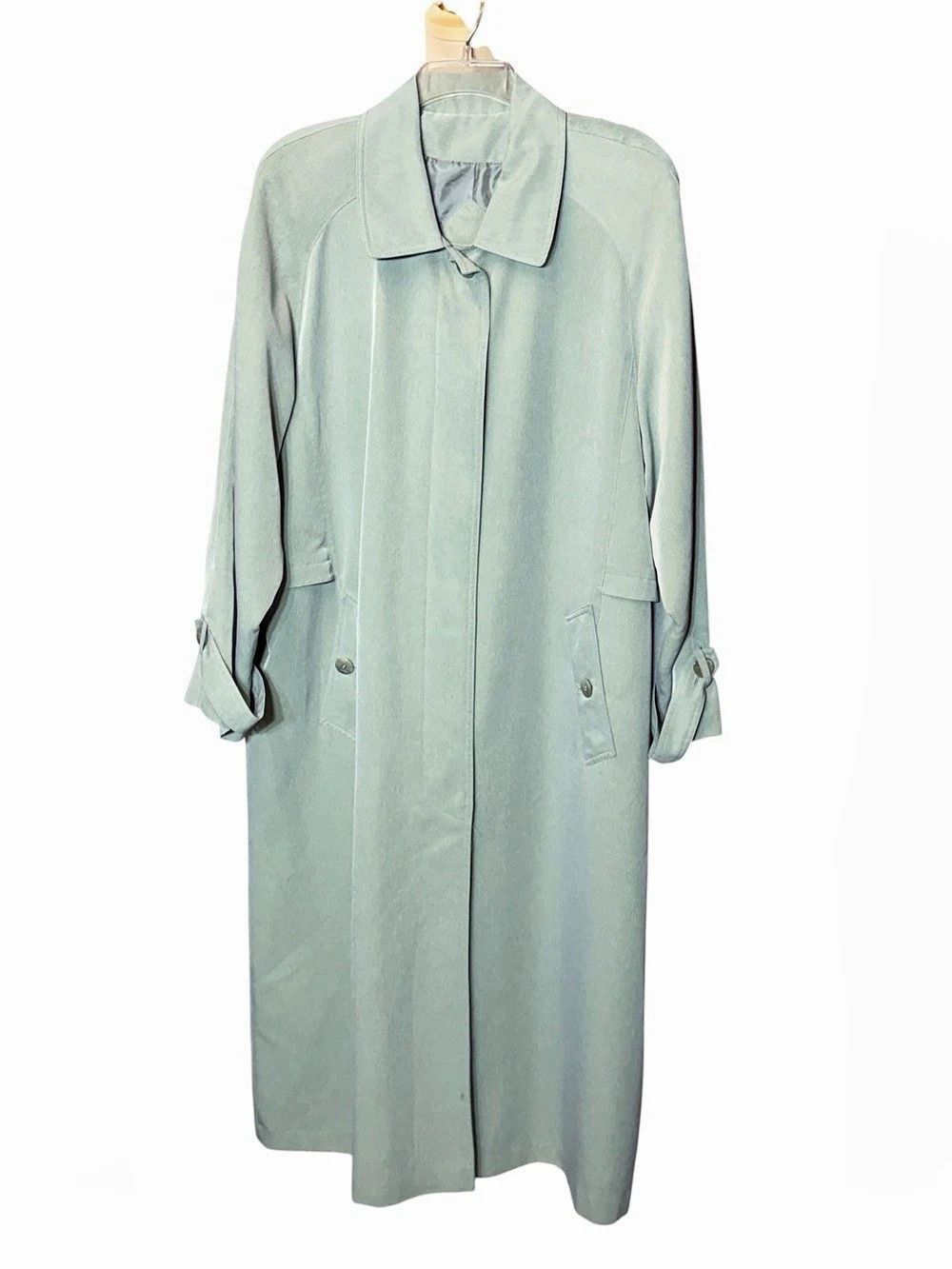 Talbots Trench Coat in Green Size 14 Like New